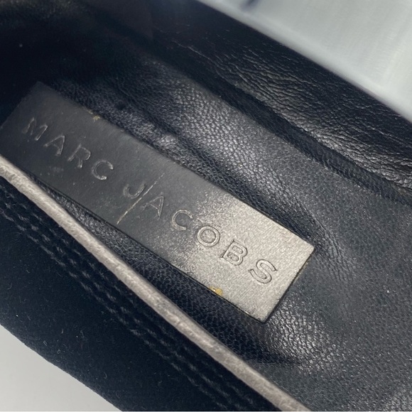 Marc Fisher Vintage Black Velvet/leather flat shoes Sixe 6.5 Made in Italy 🇮🇹 - Picture 9 of 10